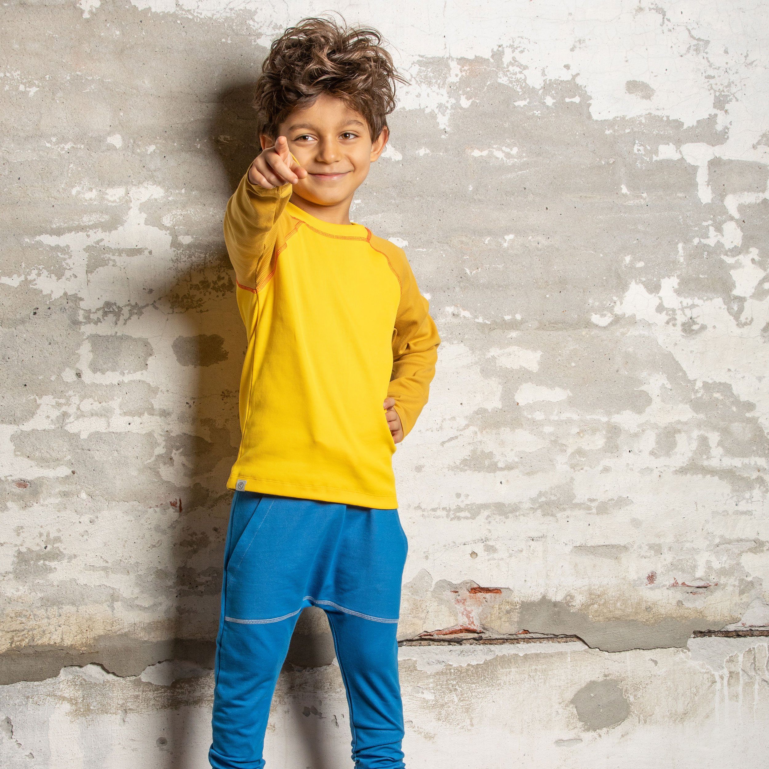 Leander blouse bright gold AlbaBaby Tops Alba of Denmark 