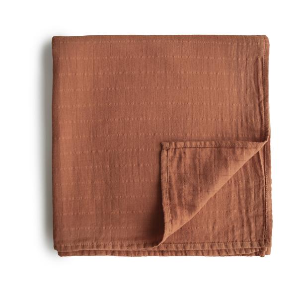 Muslin swaddle auburn mushie muslin mushie