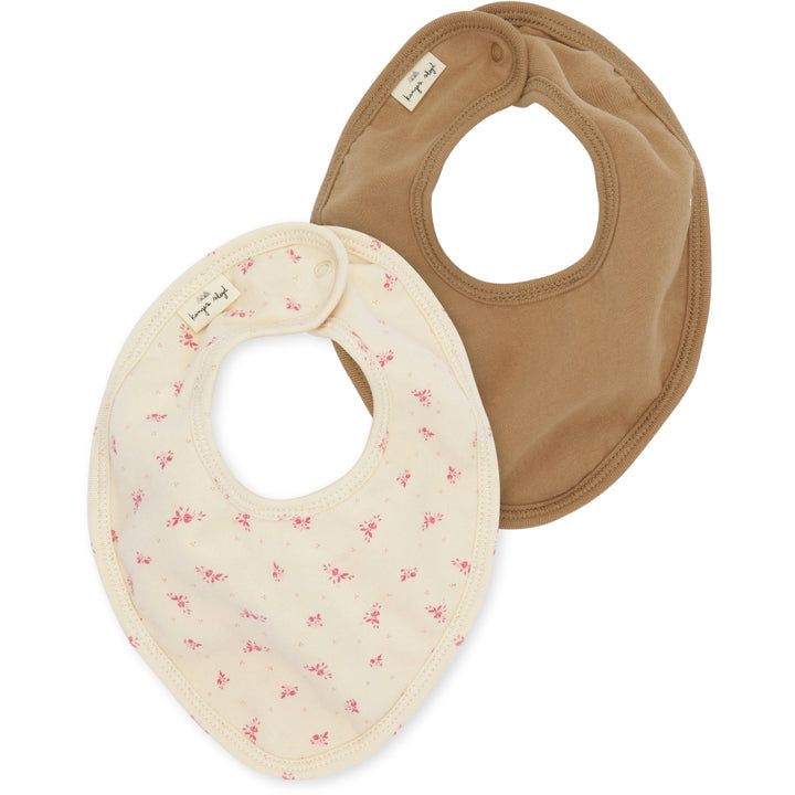 2 babetes impermeáveis fuchsia | tobacco Bib Konges sløjd 