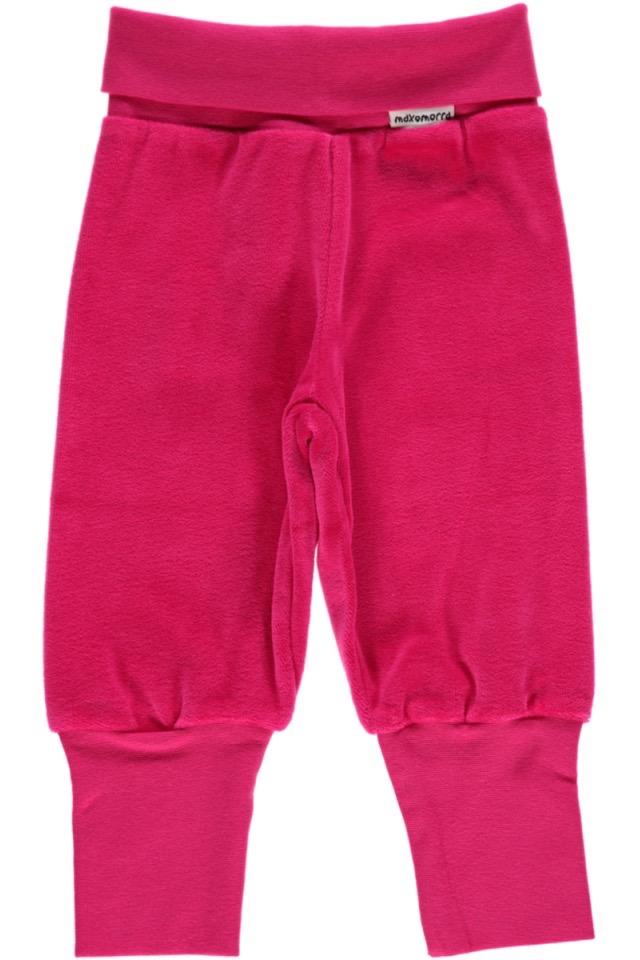 Pink velour pants Maxomorra Bottoms Maxomorra 