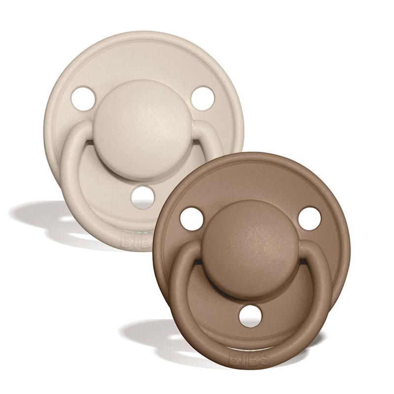 2-pack Bibs De Lux dark oak vanilla Pacifier Bibs 