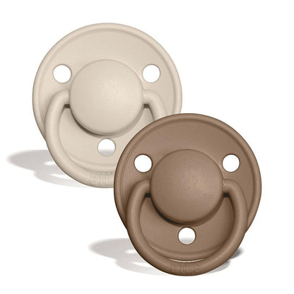 2-pack Bibs De Lux dark oak vanilla Pacifier Bibs 