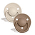 2-pack Bibs De Lux dark oak vanilla Pacifier Bibs 