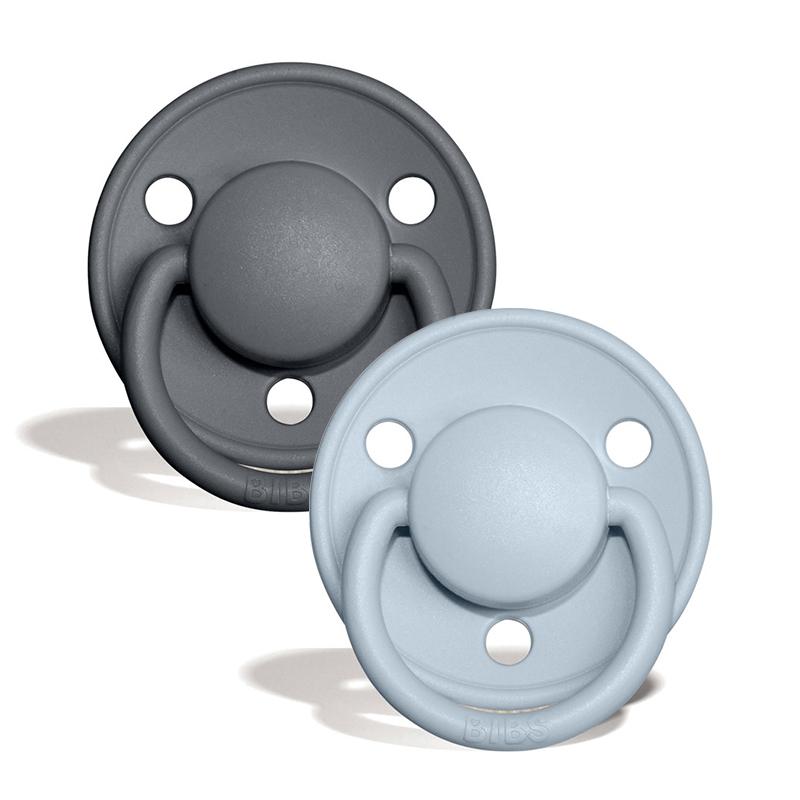 2-pack Bibs De Lux iron baby blue Pacifier Bibs