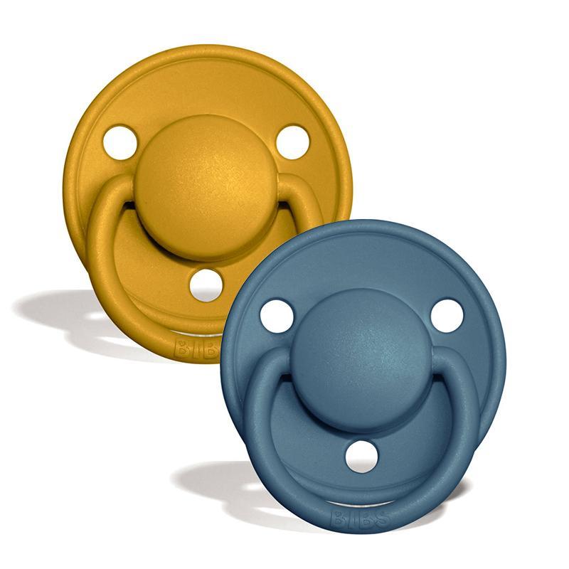 2-pack Bibs De Lux mustard petrol Pacifier Bibs 