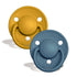 2-pack Bibs De Lux mustard petrol Pacifier Bibs 