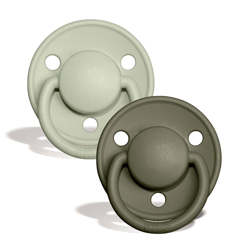 2-pack Bibs De Lux sage hunter green Pacifier Bibs