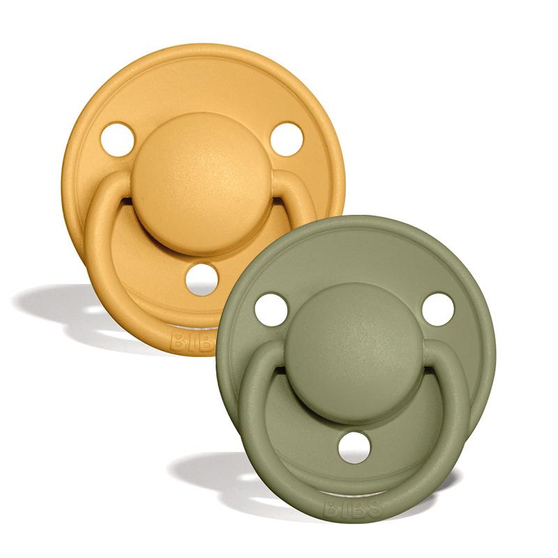 2-pack Bibs De Lux honey bee olive Pacifier Bibs 