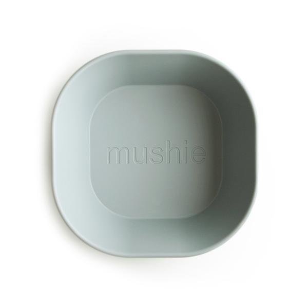 2-pack square dinnerware bowl sage mushie meal mushie 