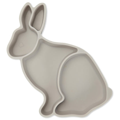 Bowl silicone bunny warm grey Konges sløjd Meal Konges sløjd 