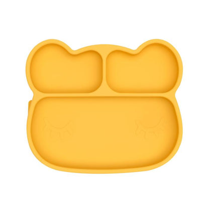 Bear stickie plate - yellow dinnerware we might be tiny 