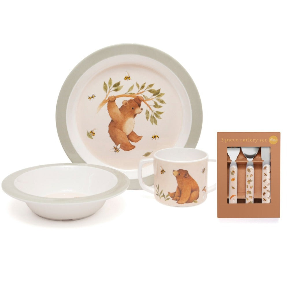 Prato animal bear sage Dinnerware Petit Monkey 