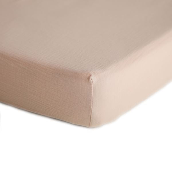 Lençol blush para berço Sheet mushie 