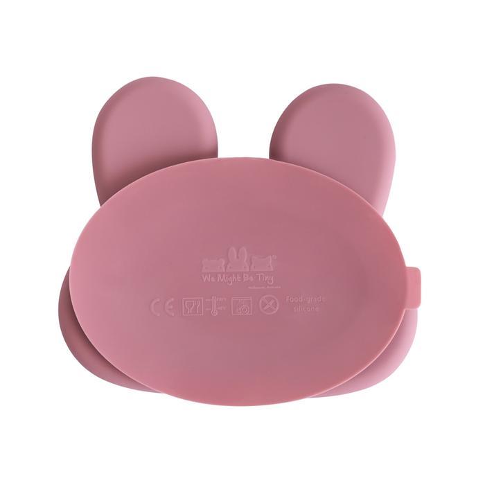 Bunny stickie plate - dusty rose dinnerware we might be tiny 