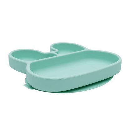 Bunny stickie plate - mint dinnerware we might be tiny 