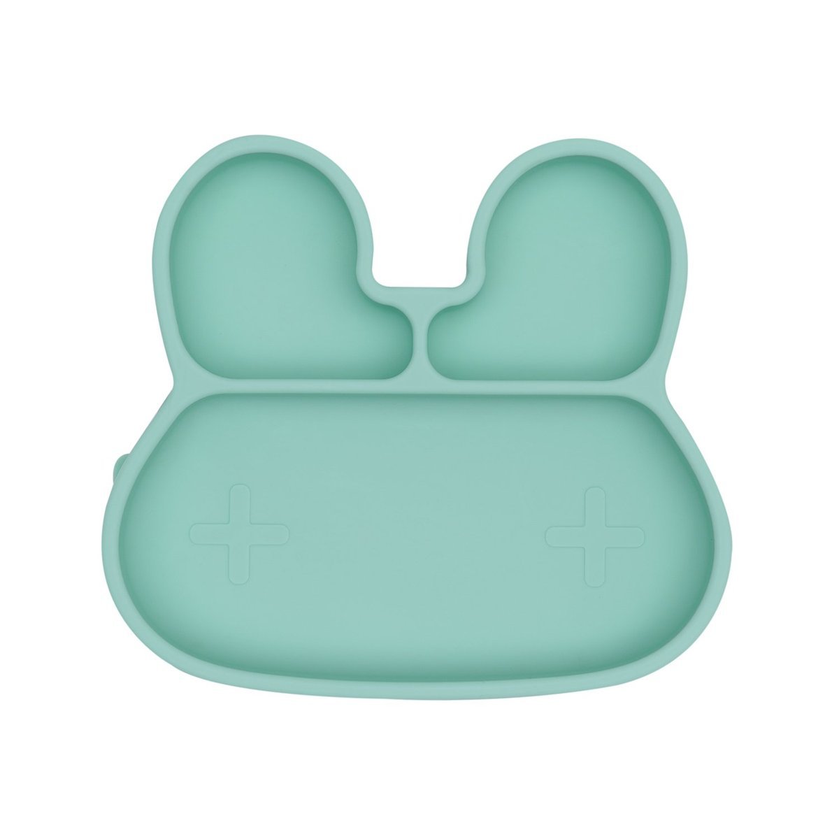 Bunny stickie plate - mint dinnerware we might be tiny 