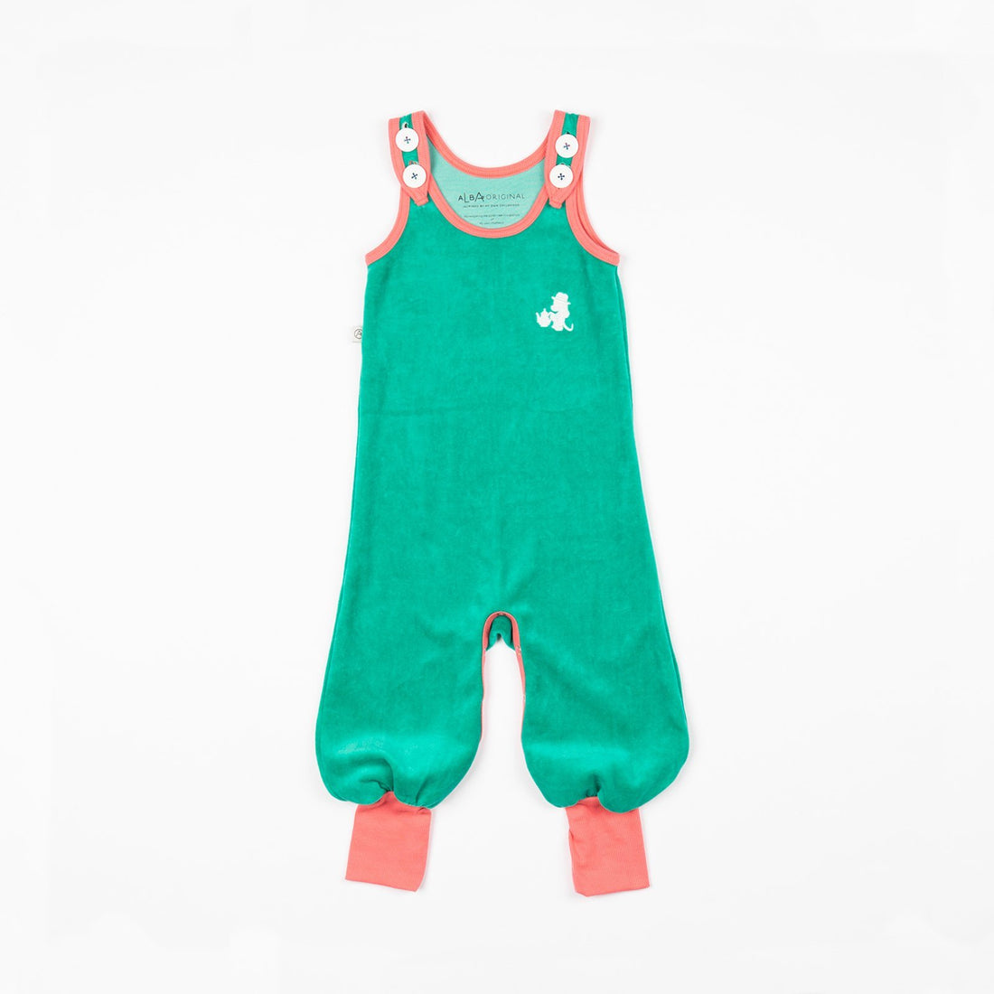 Happy crawlers pepper green AlbaBaby Dungarees Alba of Denmark 