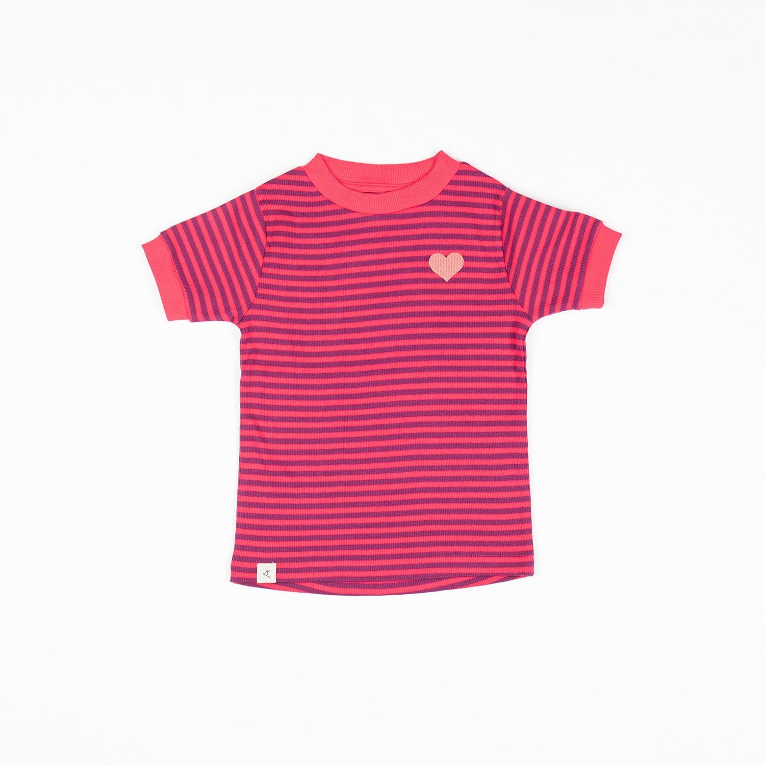 Bella t-shirt raspberry magic stripes AlbaBaby Tops Alba of Denmark 