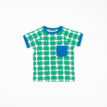 Simon t-shirt pepper green wanna be an animal AlbaBaby Tops Alba of Denmark 