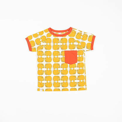 Simon t-shirt bright gold wanna be an animal AlbaBaby Tops Alba of Denmark 