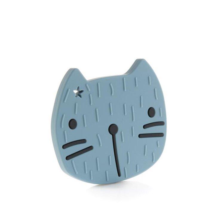 Silicone teether Pippa the cat smokey blue Toys the cotton cloud