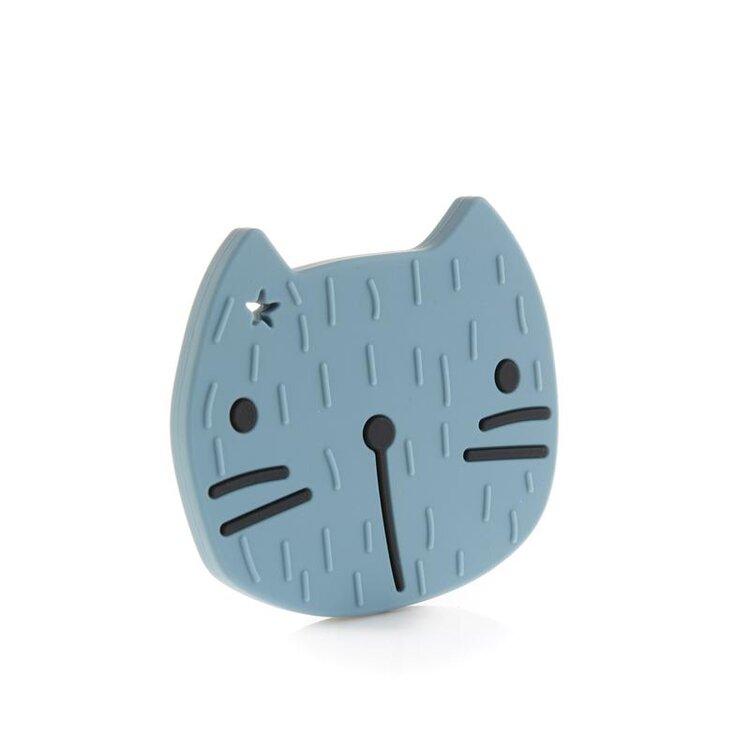 Silicone teether Pippa the cat smokey blue Toys the cotton cloud 