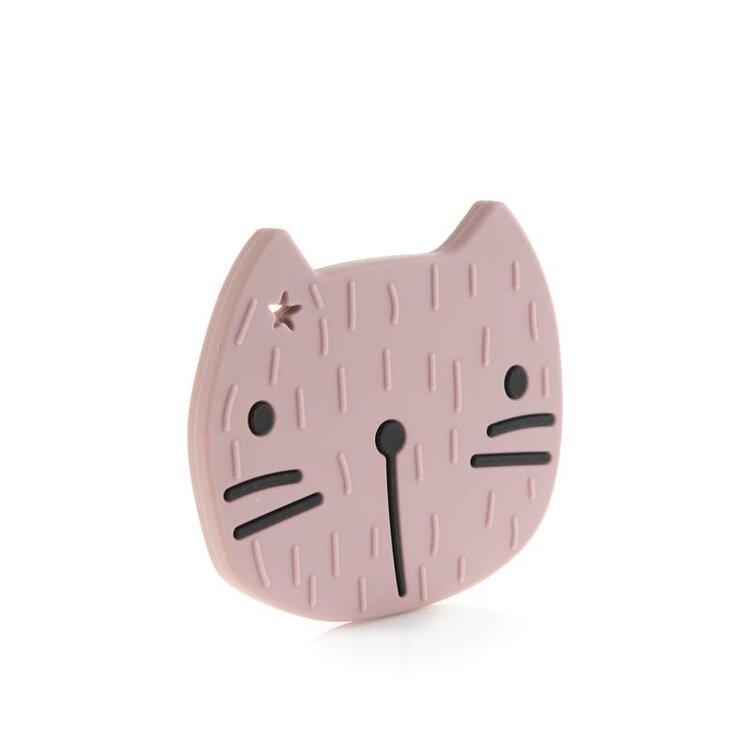 Silicone teether Pippa the cat dusty pink Toys the cotton cloud