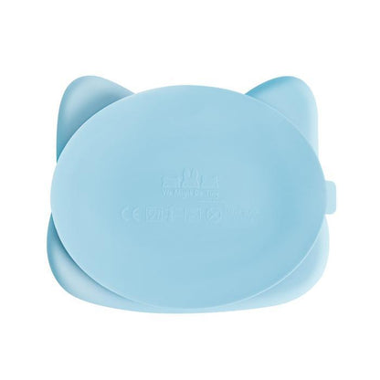 Cat stickie plate - powder blue dinnerware we might be tiny 