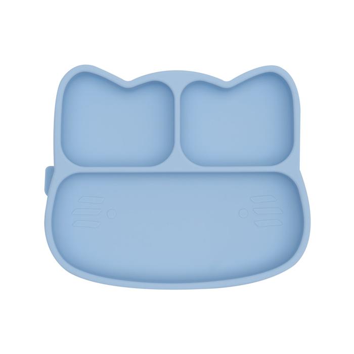 Cat stickie plate - powder blue dinnerware we might be tiny 