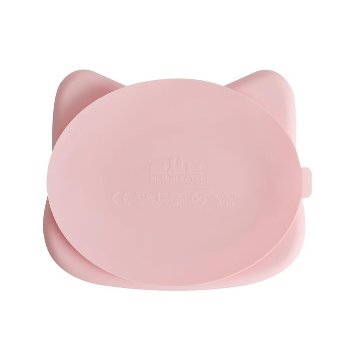 Cat stickie plate - powder pink dinnerware we might be tiny 