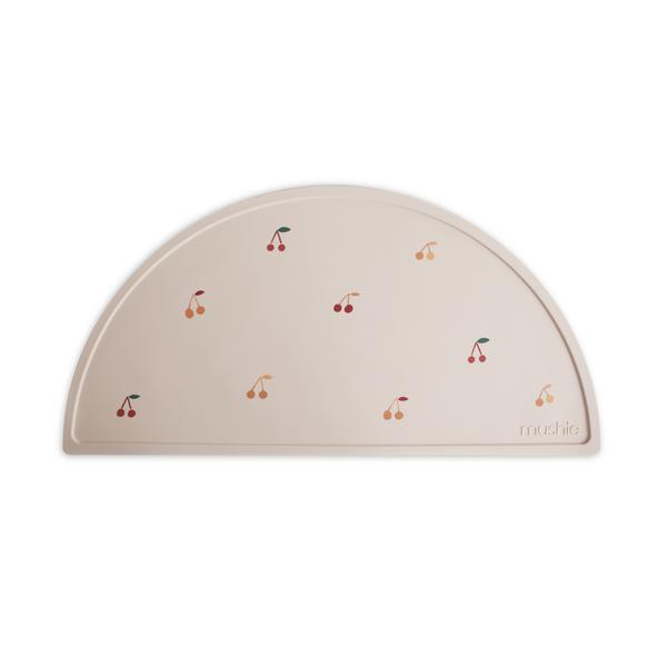 Silicone place mat cherries meal mushie 