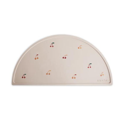 Silicone place mat cherries meal mushie 