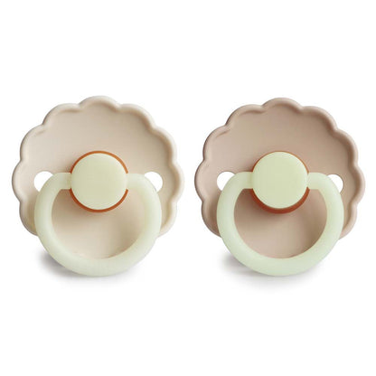 2-pack daisy pacifier croissant night/cream night FRIGG Pacifier FRIGG 