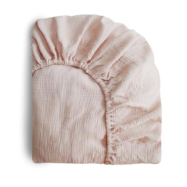Lençol blush para berço Sheet mushie