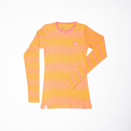 The everyday long sleeve tea rose magic stripes AiA WOMAN AlbaBaby Tops Alba of Denmark 