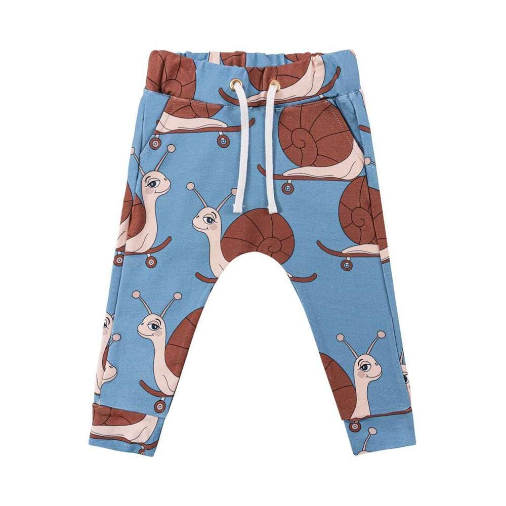 Calças snail blue Bottoms Dear Sophie 