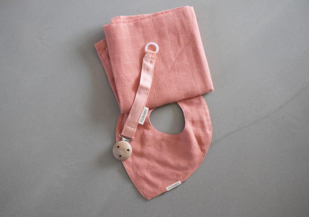Muslin bib coral Filibabba Bib Filibabba