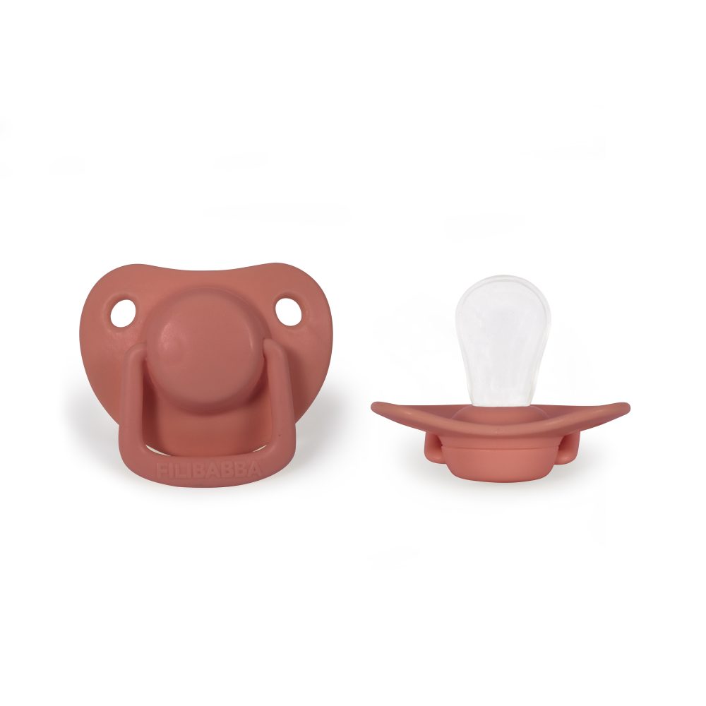 Pacifiers 2-pack coral 0-6M Filibabba accessories Filibabba