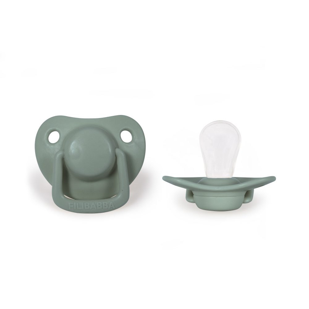Pacifiers 2-pack moss green 0-6M Filibabba accessories Filibabba