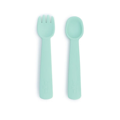 Feedie fork &amp; spoon set - mint meal we might be tiny 