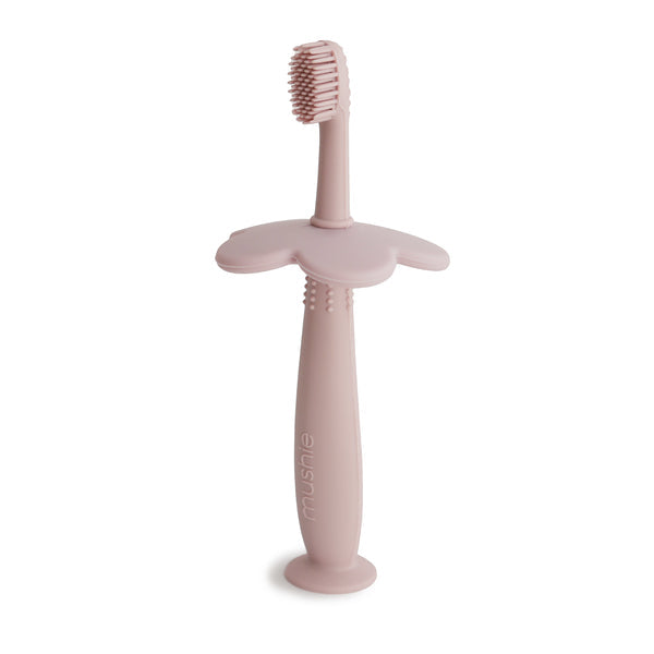 Flower training toothbrush blush mushie toothbrush mushie 
