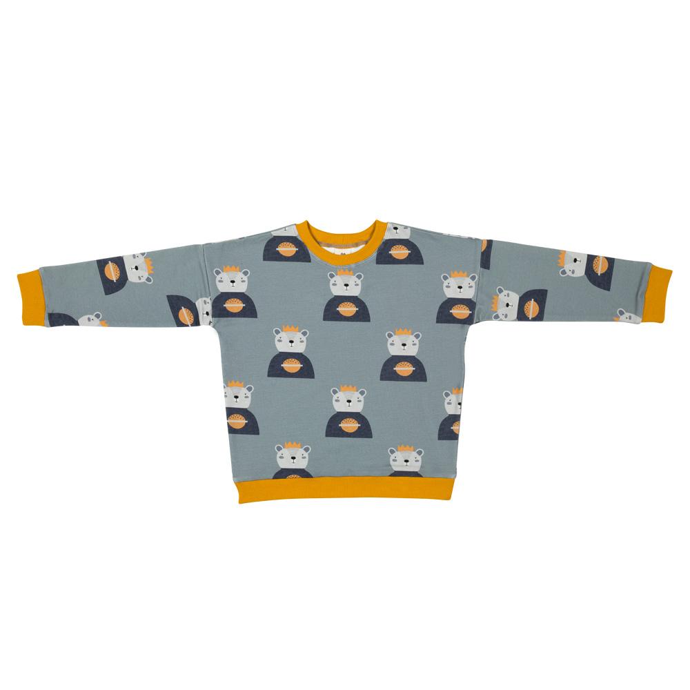 Bear on grey sweatshirt don&
