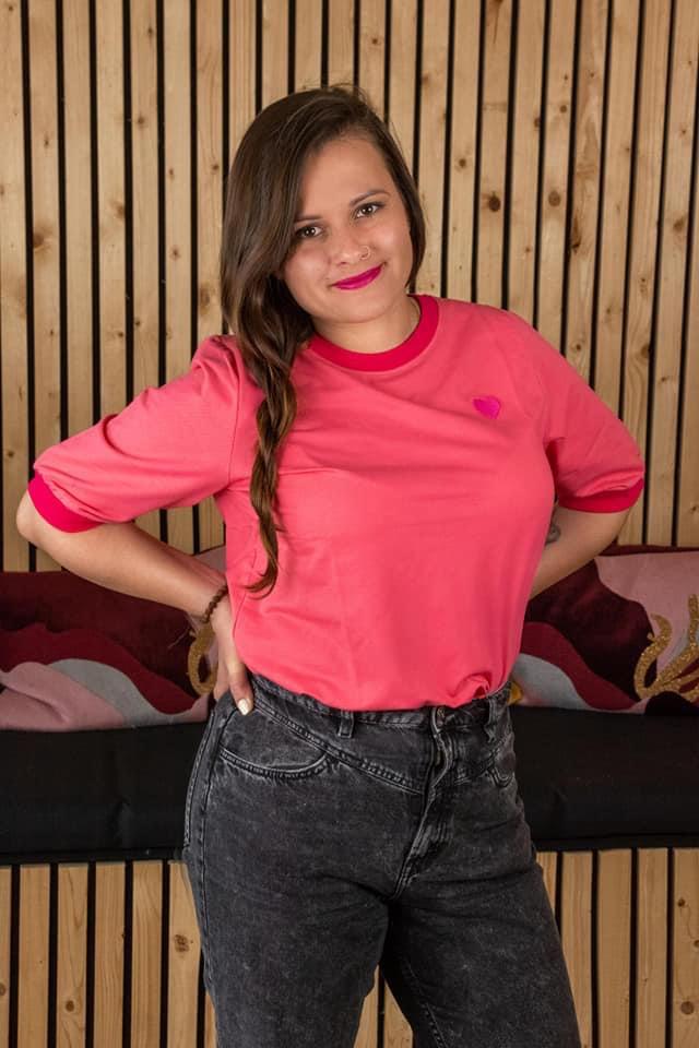 All I adore t-shirt sunkissed coral AiA WOMAN AlbaBaby Woman Alba of Denmark 