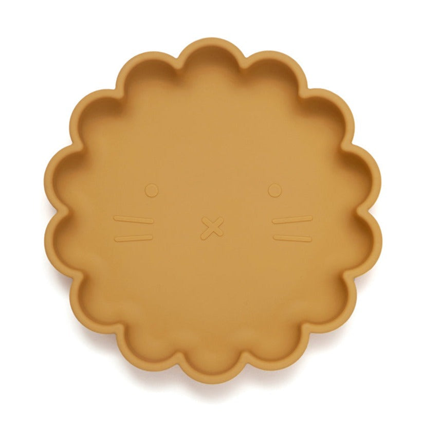 Prato com ventosa lion ocre Dinnerware Petit Monkey 