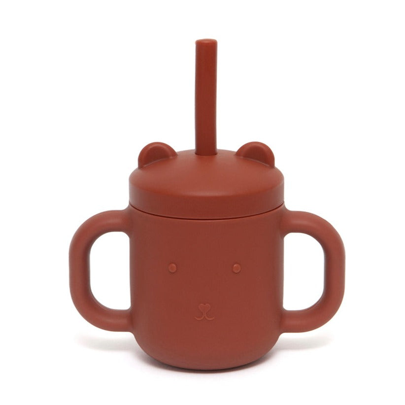 Copo de treino + palhinha baked clay Dinnerware Petit Monkey 
