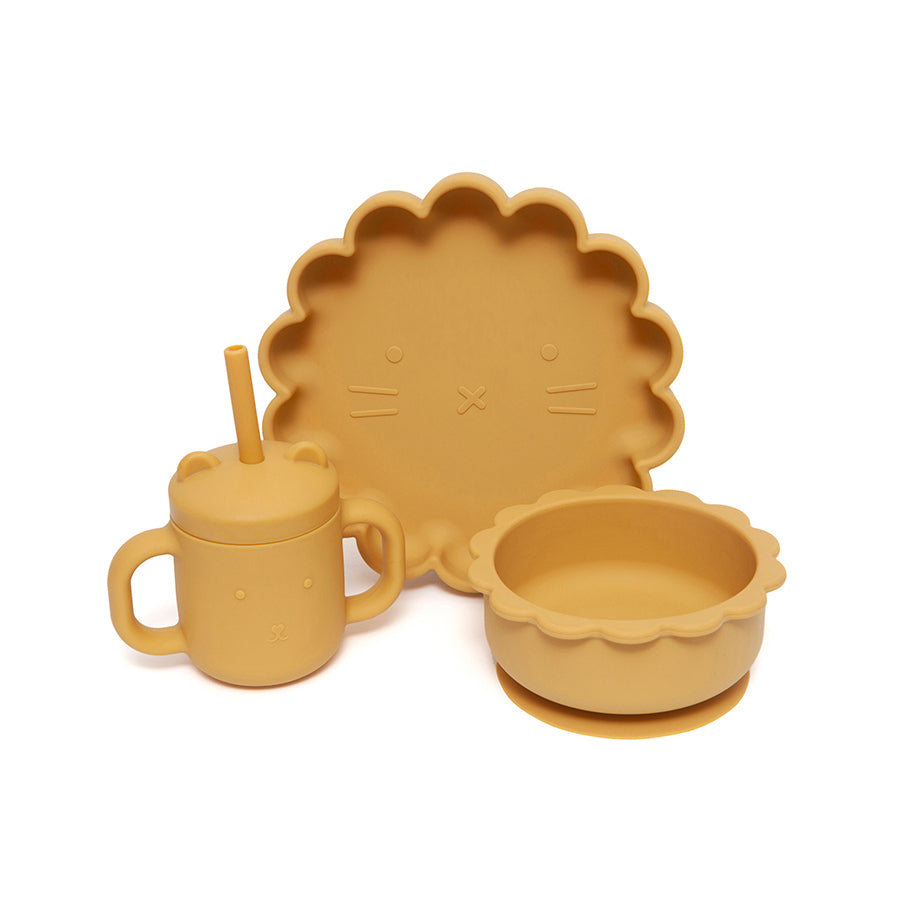 Taça com ventosa lion ocre Dinnerware Petit Monkey 