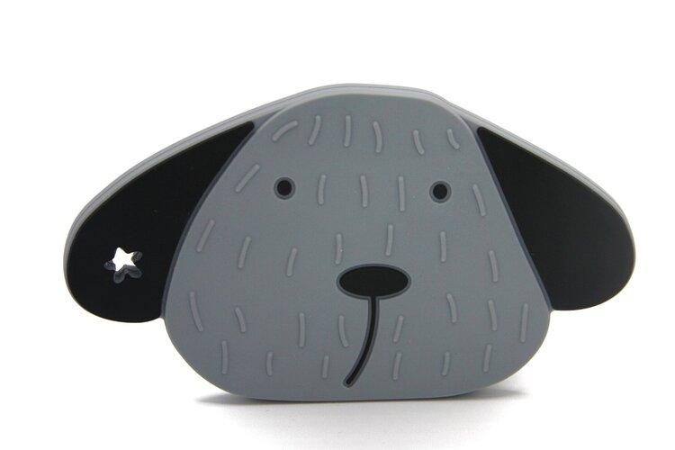 Silicone teether Milo the dog storm grey Toys the cotton cloud