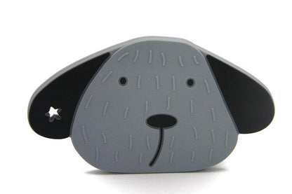 Silicone teether Milo the dog storm grey Toys the cotton cloud 