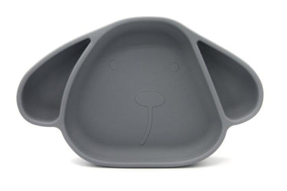 Silicone suction dish dog storm grey Dinnerware the cotton cloud 