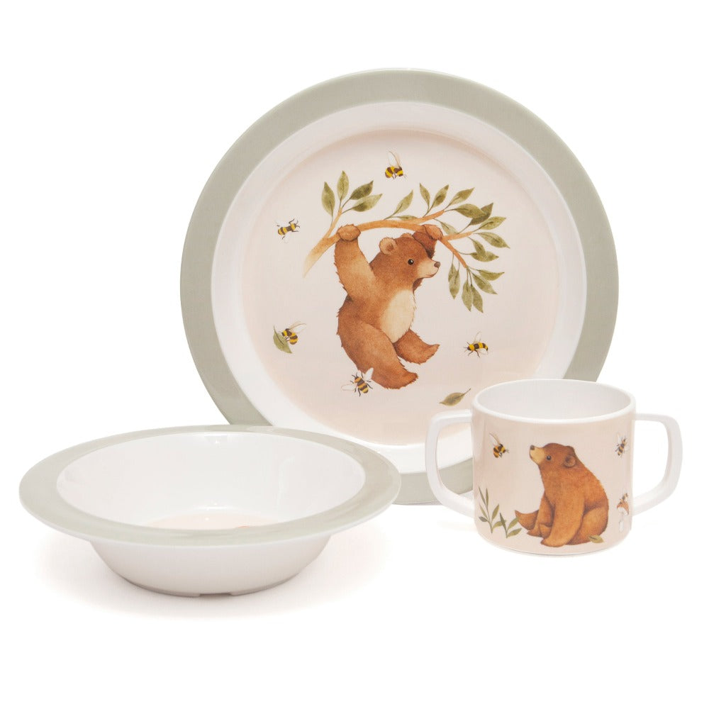 Prato animal bear sage Dinnerware Petit Monkey 